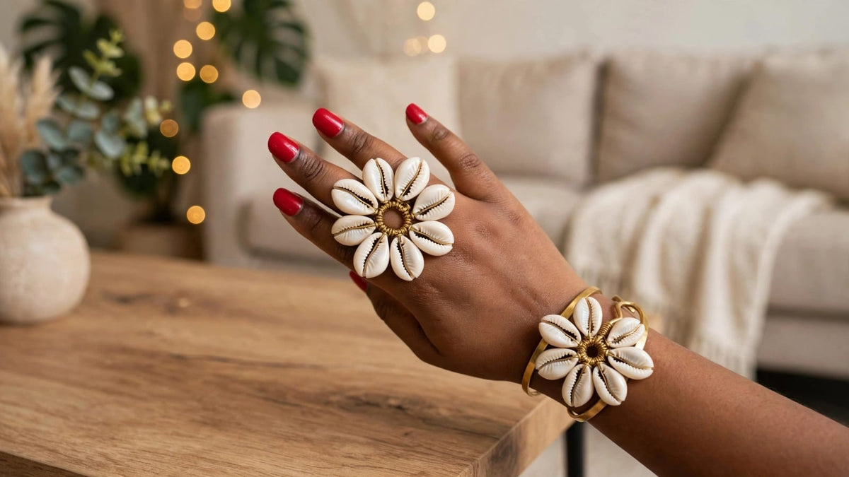 Maris brass Bangle & ring